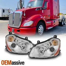 For 2013-2019 Kenworth T680 OE Projector Headlights Headlamp Pair Replacement