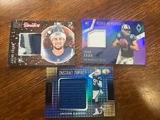 Jacob Eason (3) Rookie RC Card Lot RPA, Jersey Patch, /75