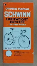 1975-1976 Schwinn Super Le Tour II Volare Traveler Bicycles Owners Manual