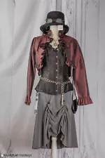 Wine Grey Steampunk Costume Medium Ladies Victorian Goth Halloween