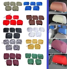 Set of 5 Ps Black Headrest Covers For Car Van Bus Five Headrest Universal Avtok