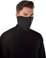 Ninja Face Mask Warrior Black Fancy Dress Up Halloween Adult Costume Accessory