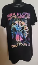 NWT Pink Floyd World Tour '75 Shirt sz MEDIUM Black Licensed Wish You Were Here