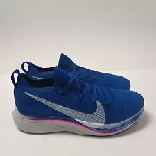 Nike Zoom Vaporfly 4% Flyknit Mens Size 5 Blue Running Shoes 2019 AJ3857-400