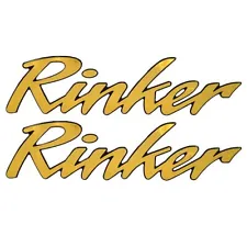 Rinker Foam Filled Raised Boat Decal 228528 Gold Black 23 Inch - PAIR