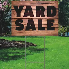 YS3049 Yard Sale Rustic Wood Plastic Outdoor Yard Sign Decoration Cutout