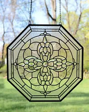 octagon stained glass windows for sale