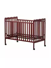 Cherry 3-In-1 Convertible Crib Made Of Natural Wood,With Locking Wheel Furniture