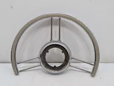 VINTAGE 1940 OLDSMOBILE CAR STEERING WHEEL HORN RING CHROME TRIM BEZEL