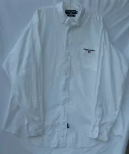 Men's Ralph Lauren sport long sleeve white cotton dress/office shirt size XL