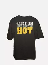 Buffalo Wild Wings Employee Shirt Sauce"em Like They're HOT Adult Size 2xl Vguc