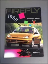 1998 Pontiac Firefly Original Car Sales Brochure Catalog Suzuki Swift Geo Metro