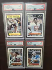 1983 Topps Football PSA 9 Four Card Lot Moseley RB Hall See Other Items For Sale