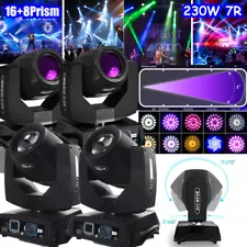 4X Moving Head Light 7R 230W LED Beam DMX Stage Light Zoom Gobo Prism DJ Party