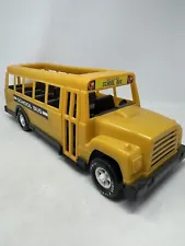 PM2 Vtg American Plastic Toys Yellow Large School Bus 18" Item 831 Made in USA