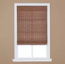 Pecan Bamboo Roman roller Shade 23 in. W x 72 in. L