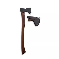 Felling Axe - Carbon Steel Blade - All-Purpose Axe - Leather Accents - Polyes...