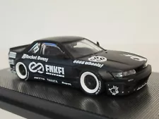 Inno64, Nissan Silvia S13, Pandem "Rocket Bunny" (V2) in Matt Black, 1:64 scale