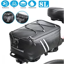 Bicycle Rear Rack Bag Cycling Trunk Pannier Bike 8L Storage Bag Luggage Pouch