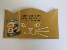 Puss'n Boots Cat Food Vintage Advertising Promo Sewing Needles Kit Promotional