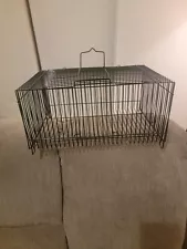 Small Black Metal Wire Animal Cage For Transportation