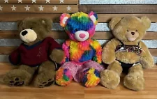 Build-A-Bear Lot of 3 Bearemy Rainbow And Light Brown 2013