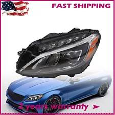 For 2015-2018 Mercedes Benz C-Class C300 W205 LED Headlight Left Driver Side