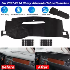 Fit For Chevy Silverado/Tahoe/Suburban 2007-2014 Dashboard Pad Dash Cover Mat