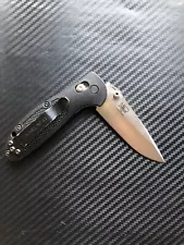 Benchmade Mini Griptilian 556 Drop Point S30v Blade Black Grivory Handle Mint