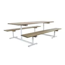 Picnic Table with Galvanized Frame, seats 6, Indoor-Outdoor 5 min. to assemble.