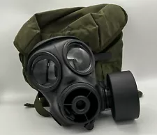 British S10 Gas Mask Size 2 1988 Good Condition + Bag Army Respirator