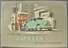 1950 Jowett Javelin Saloon Catalog Sales Brochure Sedan Excellent Original 50