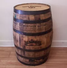 Authentic Whiskey Barrel, Branded and Engraved -Man Cave Items- FREE SHIPPING