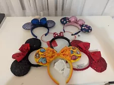 Disney Parks Minnie Mickey Mouse Ears Headband Set Of 6