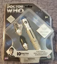 DOCTOR WHO 10th Doctor Sonic Screwdriver Ultraviolet Light & Pen Tool Toy NIB