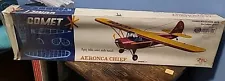 NIB. Comet Aeronca Chief 54" balsa wood rubber powered model airplane kit.