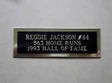 Reggie Jackson Nameplate For A Baseball Ball Cube Square Or Card Plaque 1" X 3"