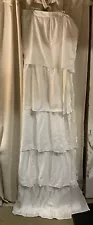 Your Zone Curtains ruffle tiered white