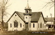 STRATFORD IOWA M.E. Church RPPC Postcard Copy