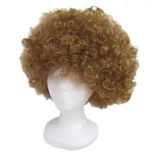 Economy Brown Afro Wig ~ HALLOWEEN 60s 70s DISCO CLOWN COSTUME PARTY CURLY FRO