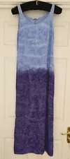 SALE ❀ڿڰۣ❀ MARKS & SPENCER Ombre Indigo Mauve VINTAGE Crinkle MAXI DRESS ❀ 12-14