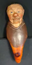 Vintage Hand Carved & Painted Italian Anri Made Wooden Monk Nutcracker