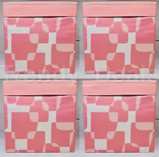 SET of 4 - Ikea DRONA Storage Box fits Kallax Expedit 13x15x13" Pink/White - NEW