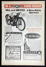 1950 Servi-Cycle Motorcycle vintage Ad Simplex Powercycle *Sell and Service*