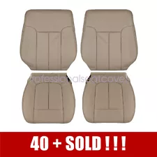 For 2009-2014 Ford F150 Lariat Driver Passenger PERFORATED Leather Seat Cover