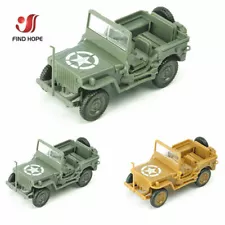 1/48 WW2 Willys Jeep Assemble Model Military Vehicle Model Toy Car Collections