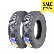 2PC ST205/75R15 FREE COUNTRY Trailer Tires Premium 8PR 205 75 15 w/Scuff Guard