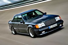 1986 Mercedes AMG Hammer on track | 24 X 36 INCH POSTER | classic car