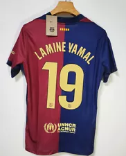 LAMINE YAMAL #19 PEDRI #8 GAVI #6 LEWANDOWSKI Soccer Jersey 24/25 Home for Man