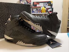 Air Jordan 5 Retro 3Lab5 Black Silver Elephant Print Size 10.5 (599581-003)